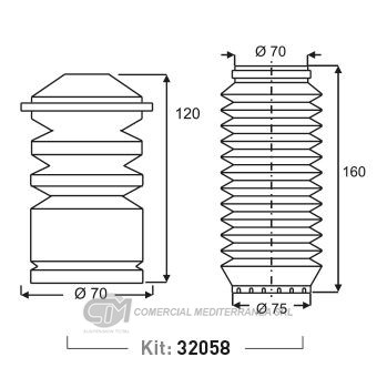 KIT DE SUSPENSION JAIME SERRAT TRAS. VOLKSWAGEN GOL (03..) - COUNTRY (