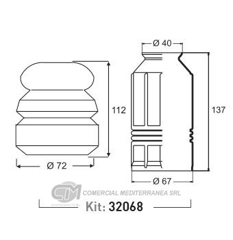 KIT DE SUSPENSION JAIME SERRAT DEL. FIAT MAREA 2.0 (98-07)
