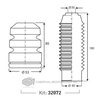 KIT DE SUSPENSION JAIME SERRAT DEL. HYUNDAI TUCSON (05..) - SANTA FE