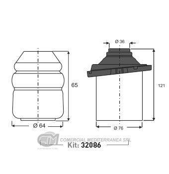 KIT DE SUSPENSION JAIME SERRAT DEL. CHEVROLET. ZAFIRA (01-03)