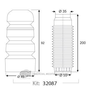 KIT DE SUSPENSION JAIME SERRAT DEL. CITROEN C3 (03..) -C4 (07..) -C5 (0