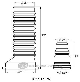 KIT DE SUSPENSION JAIME SERRAT DELANTERO TOYOTA COROLLA (02-07)