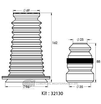 KIT DE SUSPENSION JAIME SERRAT DELANTERO FIAT TORO (16...)