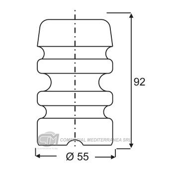 TOPES DE SUSPENSION JAIME SERRAT DEL. FIAT DUNA (87-01) - FIORINO (87..)