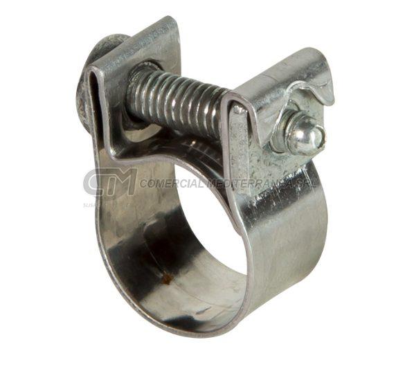 ABRAZADERA TORNILLO Y TUERCA AC.INOX. AN. 9MM 9-11