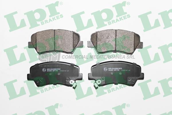 PASTILLA DE FRENO LPR HYUNDAI VELOSTER 11-12 DEL.