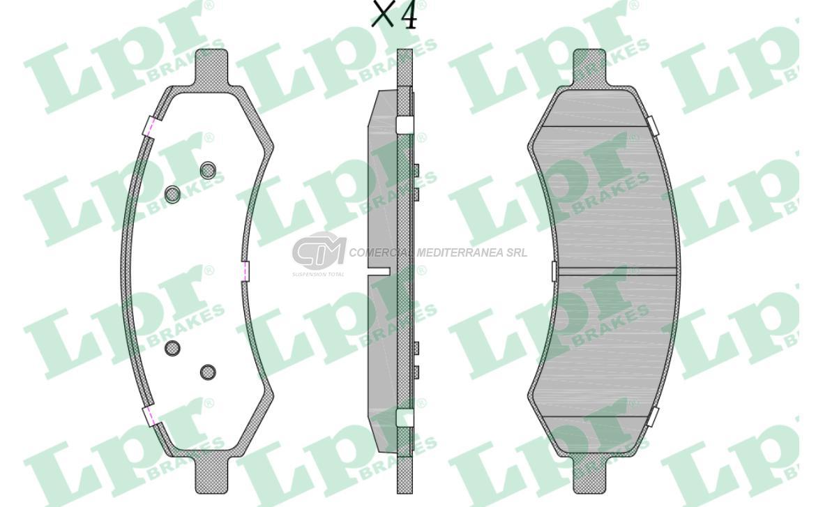 PASTILLA DE FRENO LPR RAM 1500  DEL.