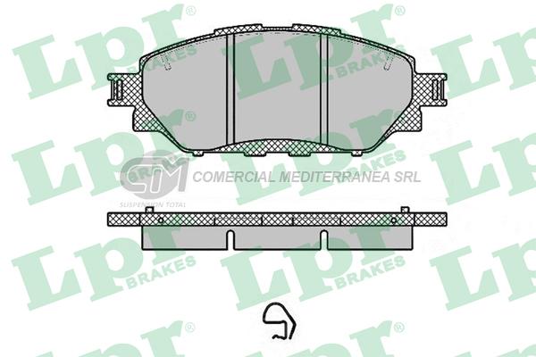 PASTILLA DE FRENO LPR TOYOTA HILUX VIII 2.4 TDI - 2.8 TDI 15/.. INNOVA 17/.. DEL.