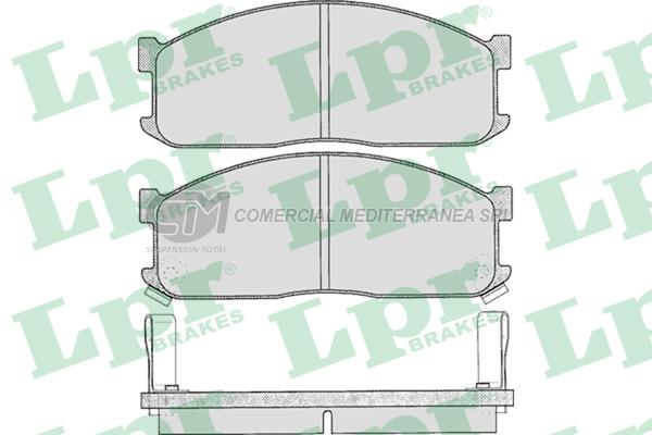 PASTILLA DE FRENO LPR KIA BESTA / MAZDA VAN -FURGON MPV 89/94 DEL.