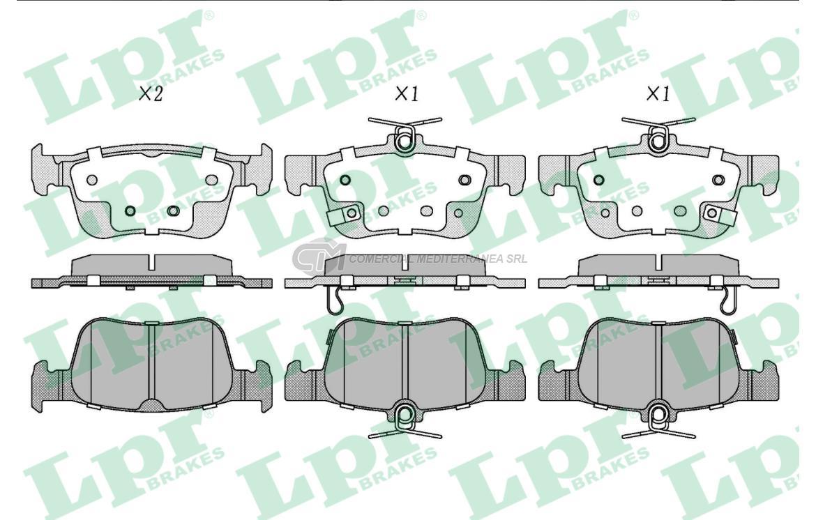 PASTILLA DE FRENO LPR HONDA CIVIC 17/.. TRAS.
