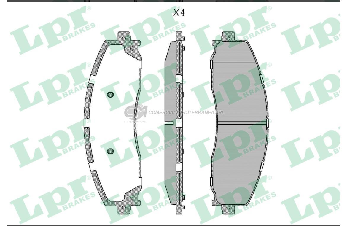 PASTILLA DE FRENO LPR FORD F-150 21/.. TRAS.