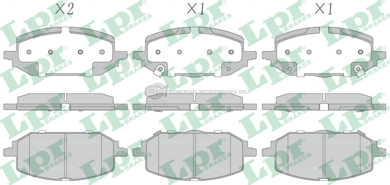 PASTILLA DE FRENO LPR CHEVROLET ONYX 1.0T 1.2 2020 -> DEL.