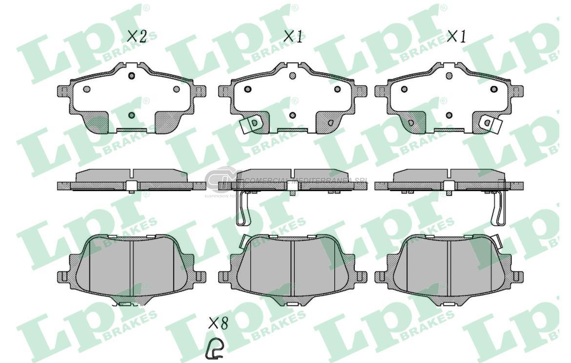 PASTILLA DE FRENO LPR NISSAN SENTRA 20/.. TRAS.