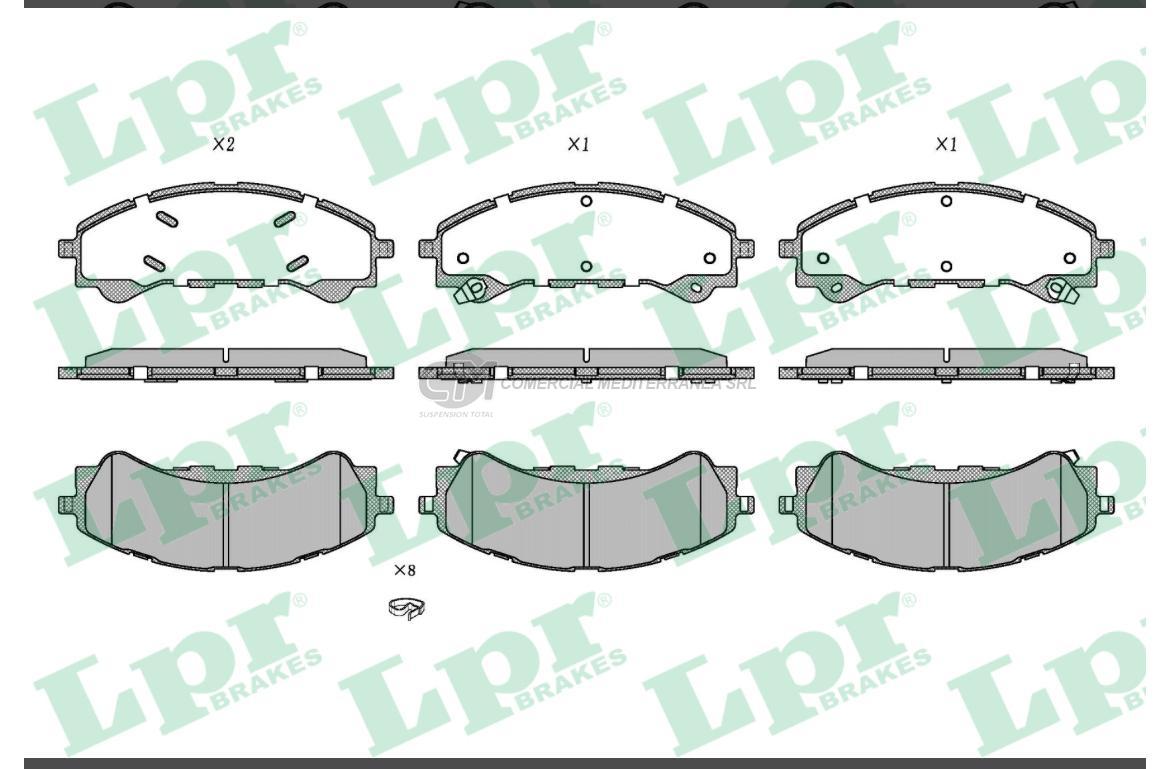 PASTILLA DE FRENO LPR FORD RANGER 2.0L BITURBO 2023-> DEL.