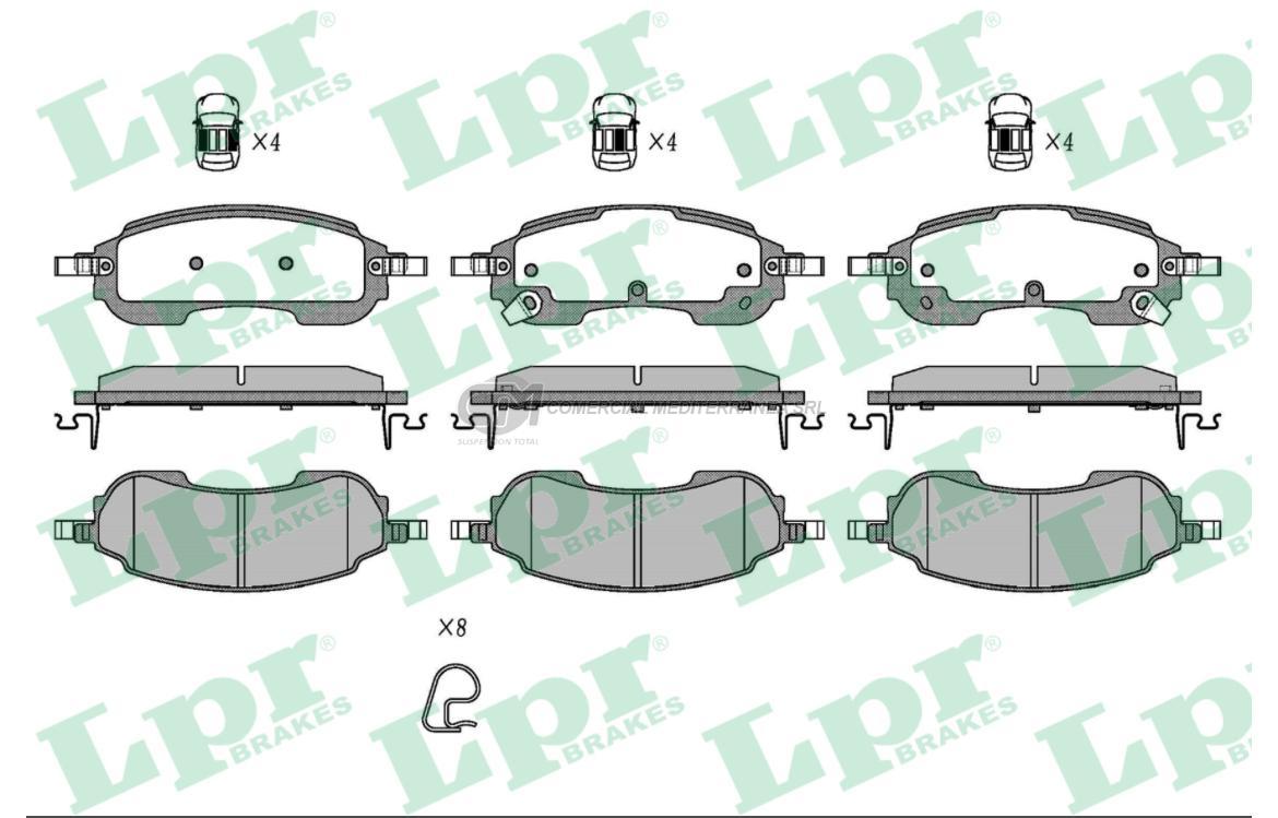 PASTILLA DE FRENO LPR FORD RANGER 2.0 2023/..VW AMAROK 2024.. TRAS.