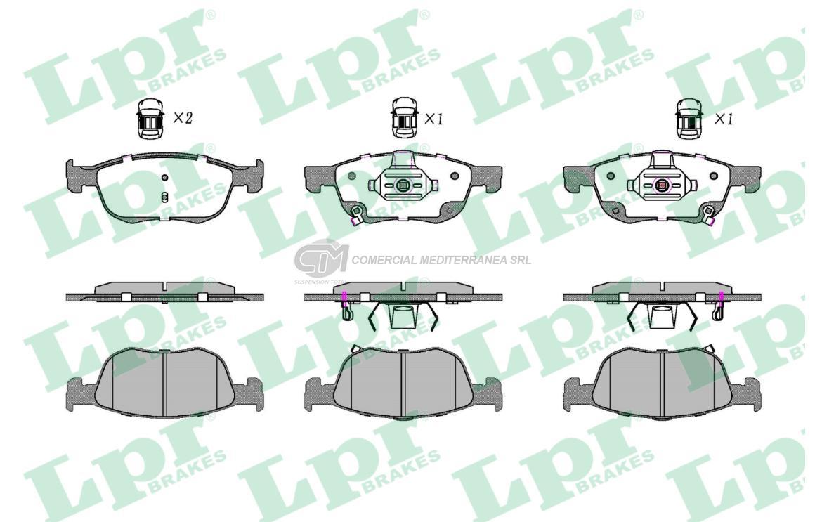 PASTILLA DE FRENO LPR HONDA HR-V 2020/.. DEL.