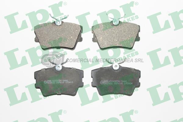 PASTILLA DE FRENO LPR VOLKSWAGEN TRANSPORTER 1.8- 1.9- 2.4 92/96 TRAS.